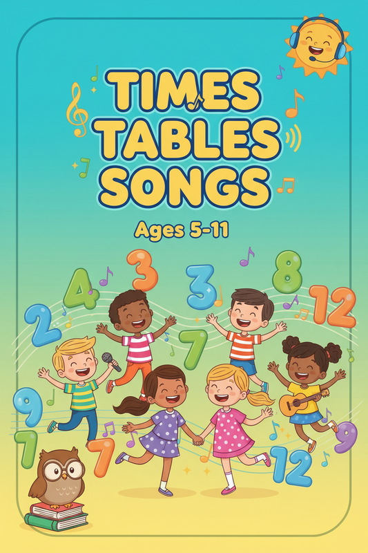 Kids Times Tables Songs – PDF & Audio Cover